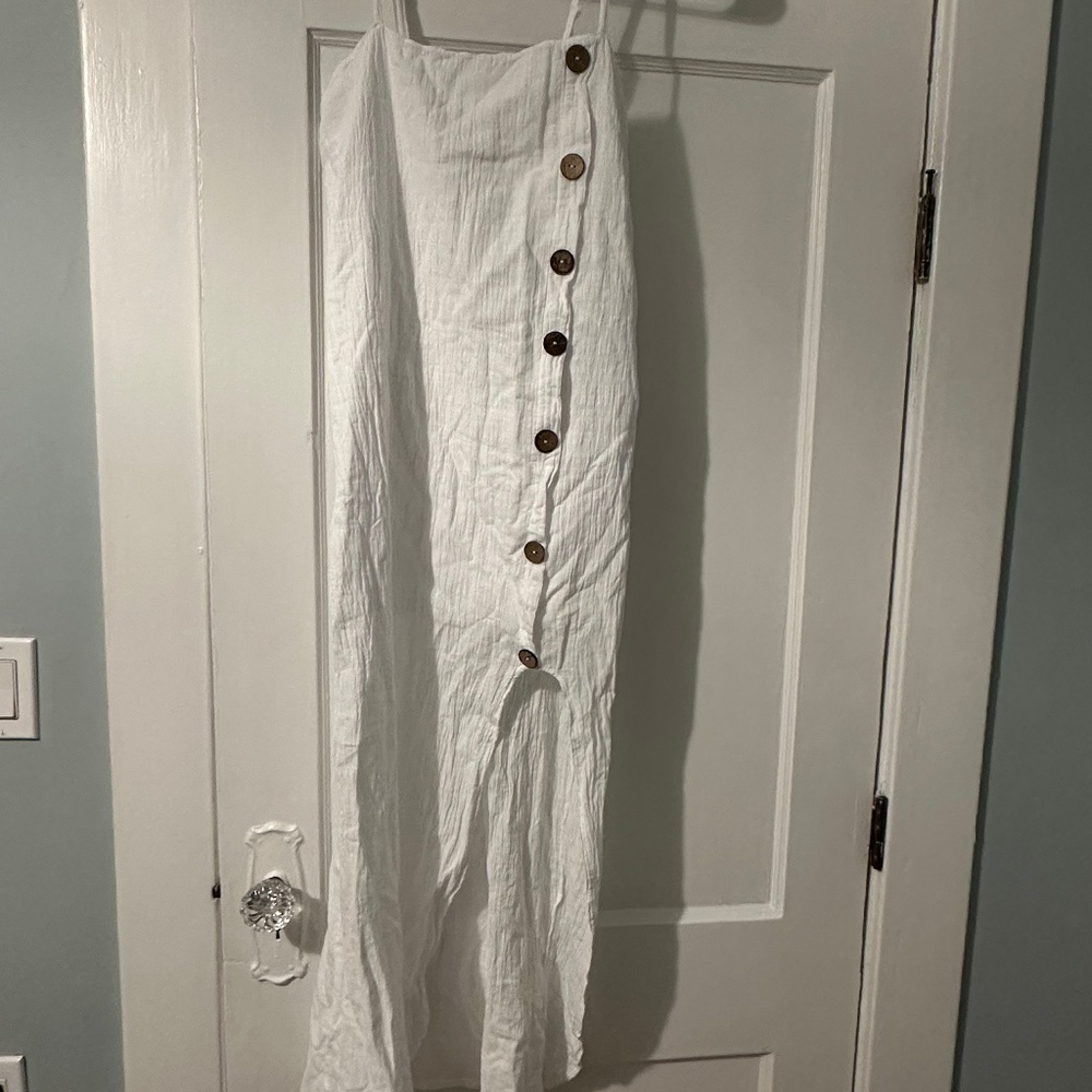 Blanco Cotton Beach Dress
